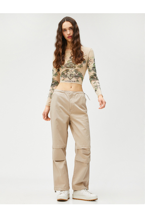 Paraşüt Pantolon Beli Lastikli Cep Detaylı Image 1