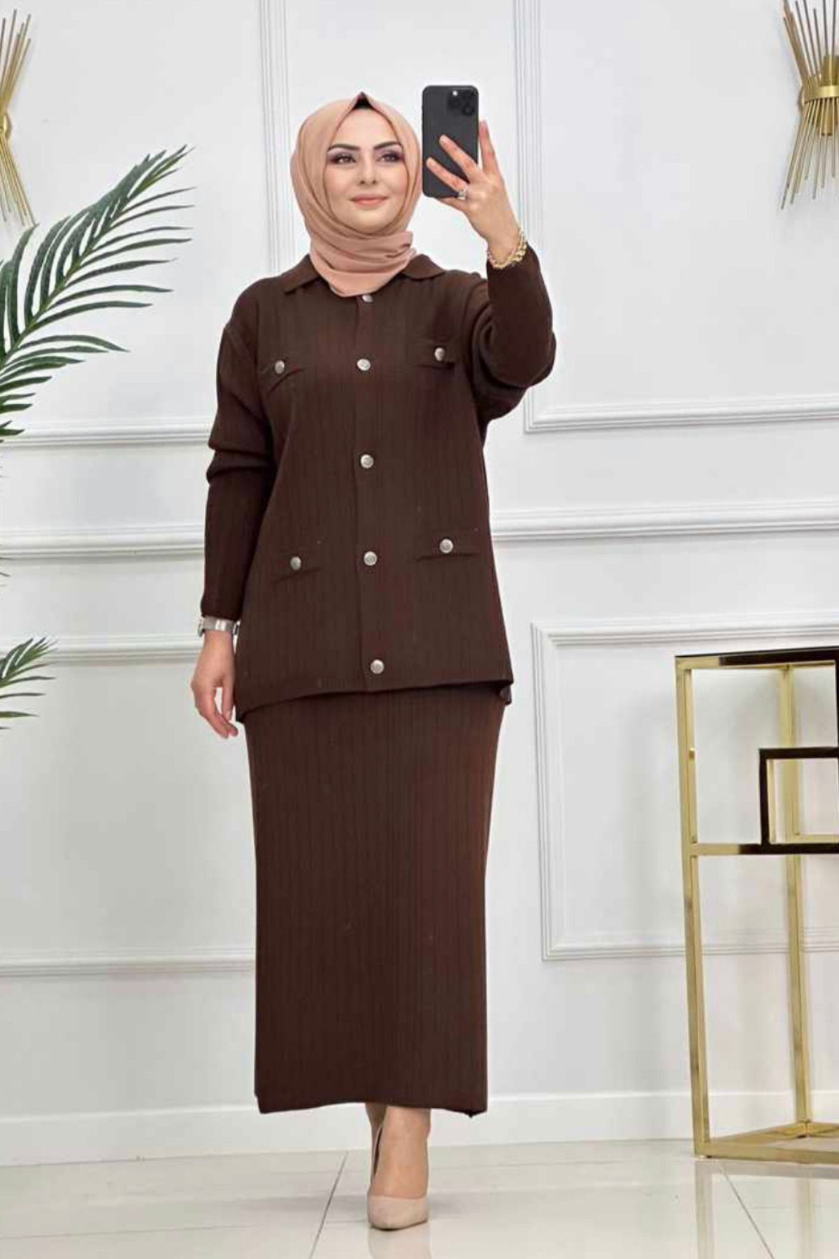 Button online skirt hijab