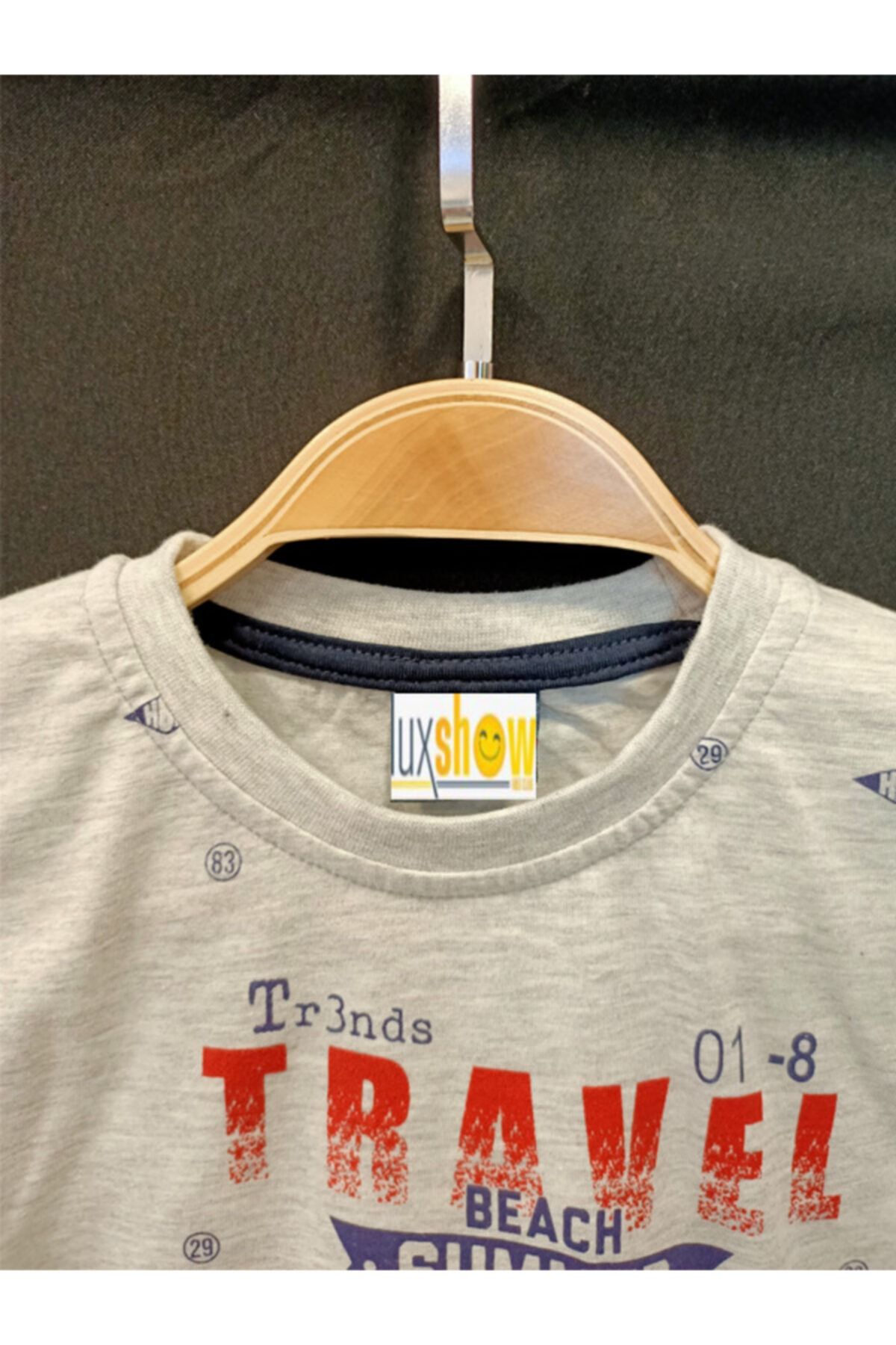 lux show gri renk erkek cocuk ihrac fazlasi kisa kollu tshirt fiyati yorumlari trendyol