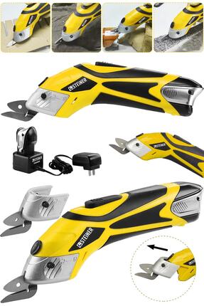 Alman Profesyonel 18 V Şarjli Çelik Dişli Çift Akülü Kumaş Kesme Deri Kağıt Makasi Çok Amaçlı Makas Image 1