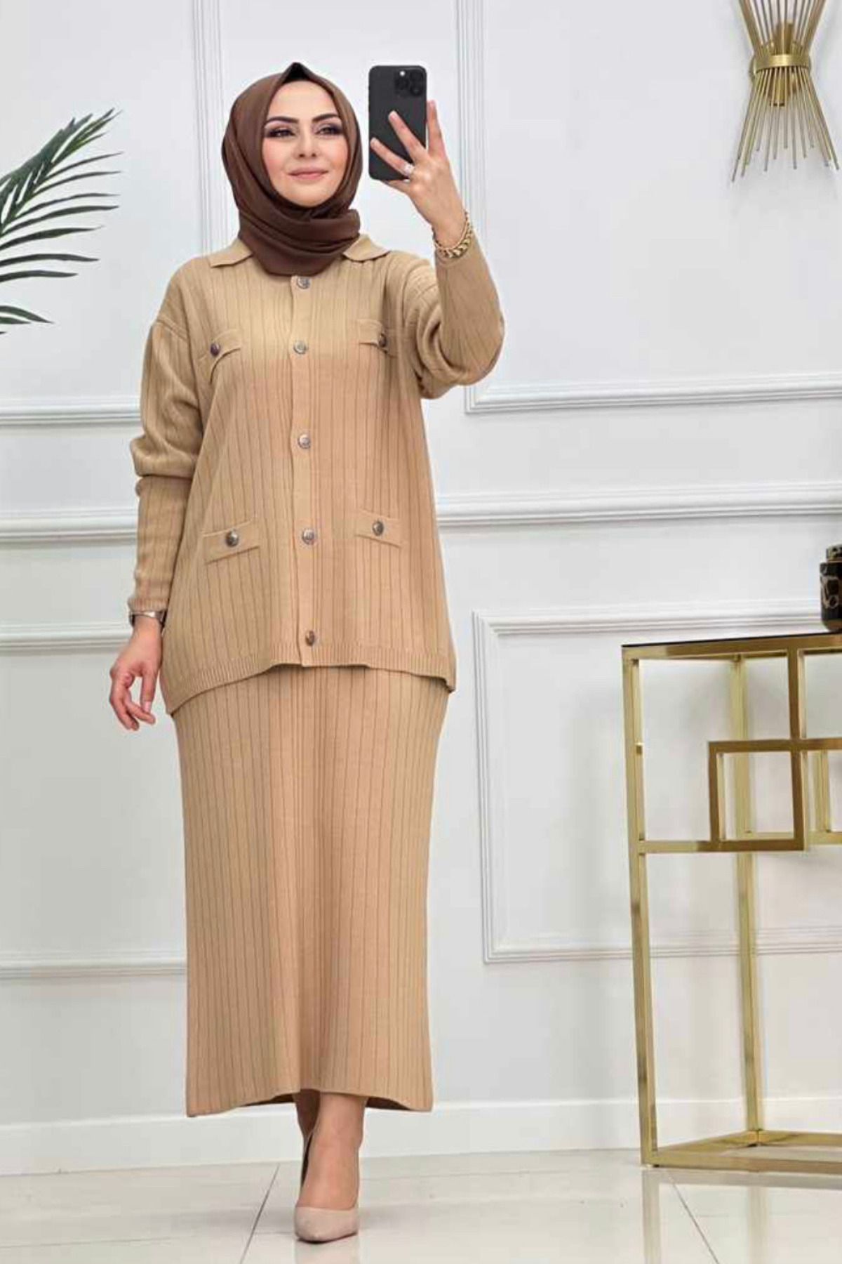 Button skirt hijab hot sale