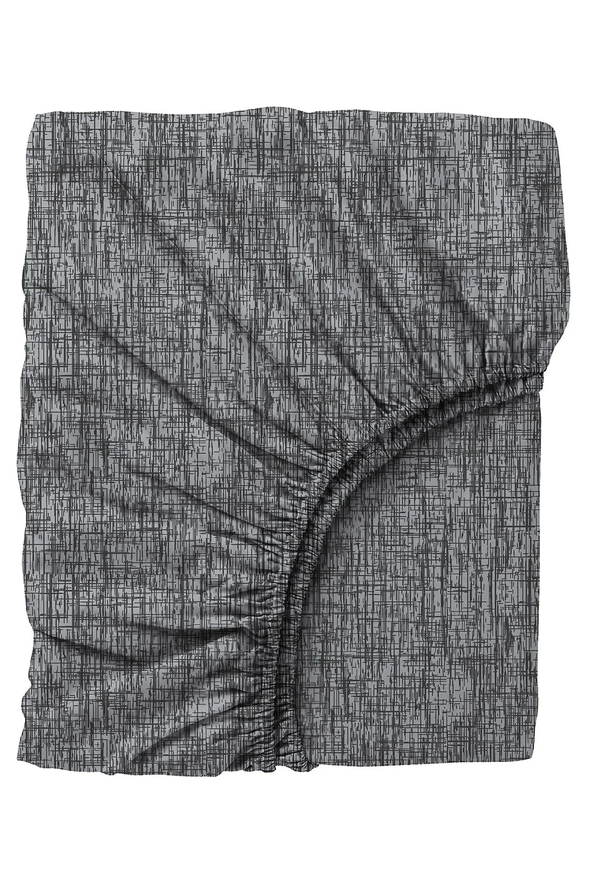 ست روتختی دو نفره با ملحفه کش دار مشکی مربعی