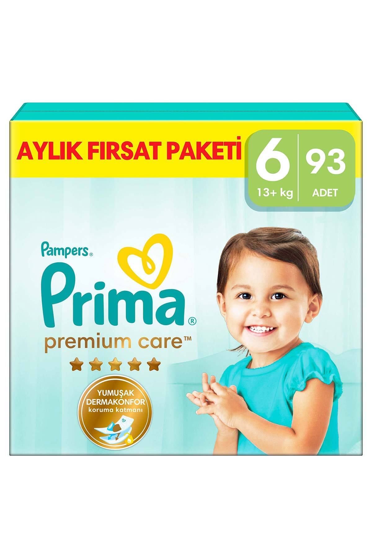 Prima Bebek Bezi Premium Care 6 Beden 93 Adet Aylık Fırsat Paketi