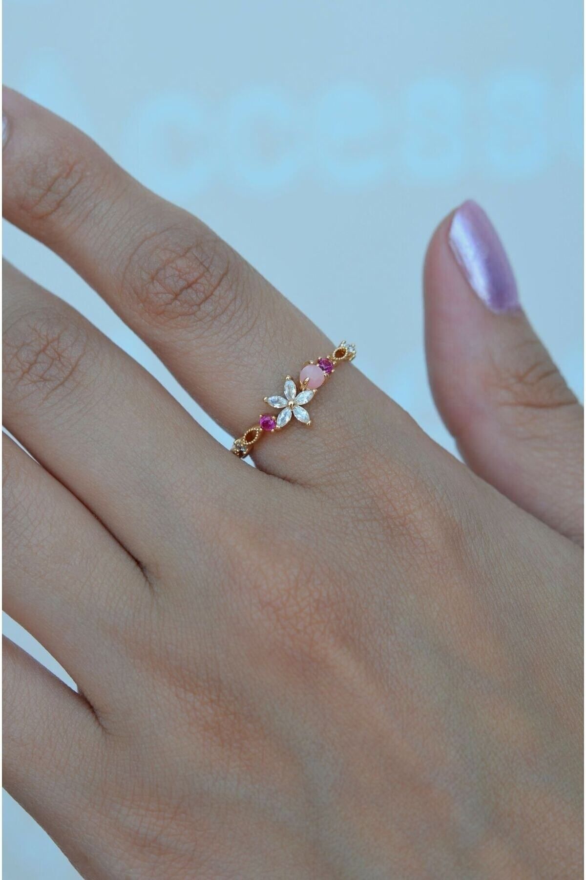 Gold flower band ring sale