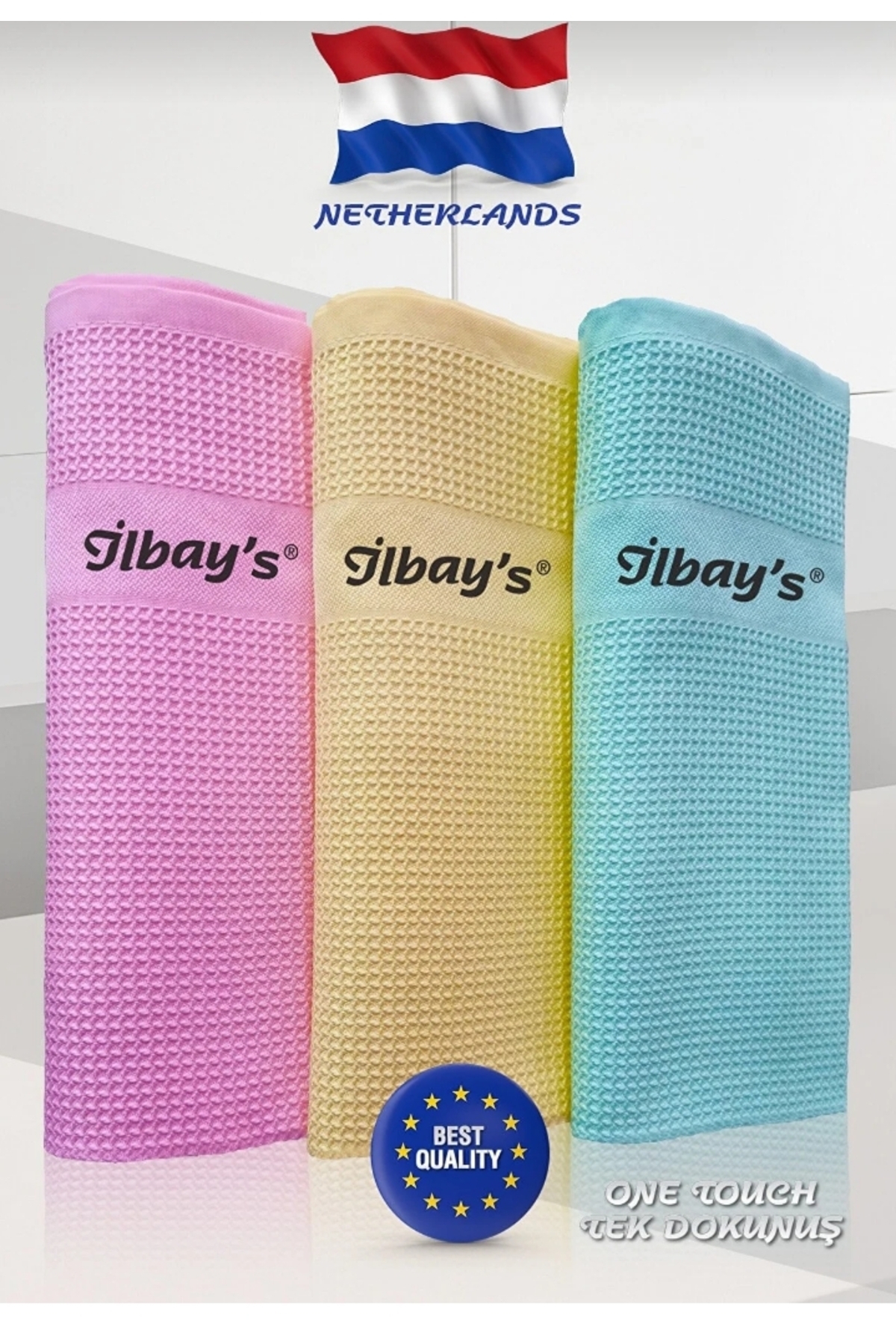 İlbay's 3'lü Mikrofiber Temizlik Bezi - Qr Kod Orijinallik Kontrollü
