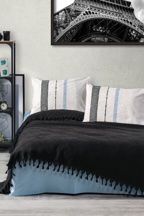 Jakarlı Çift Kişilik Pike Takımı Origin Siyah Image 0