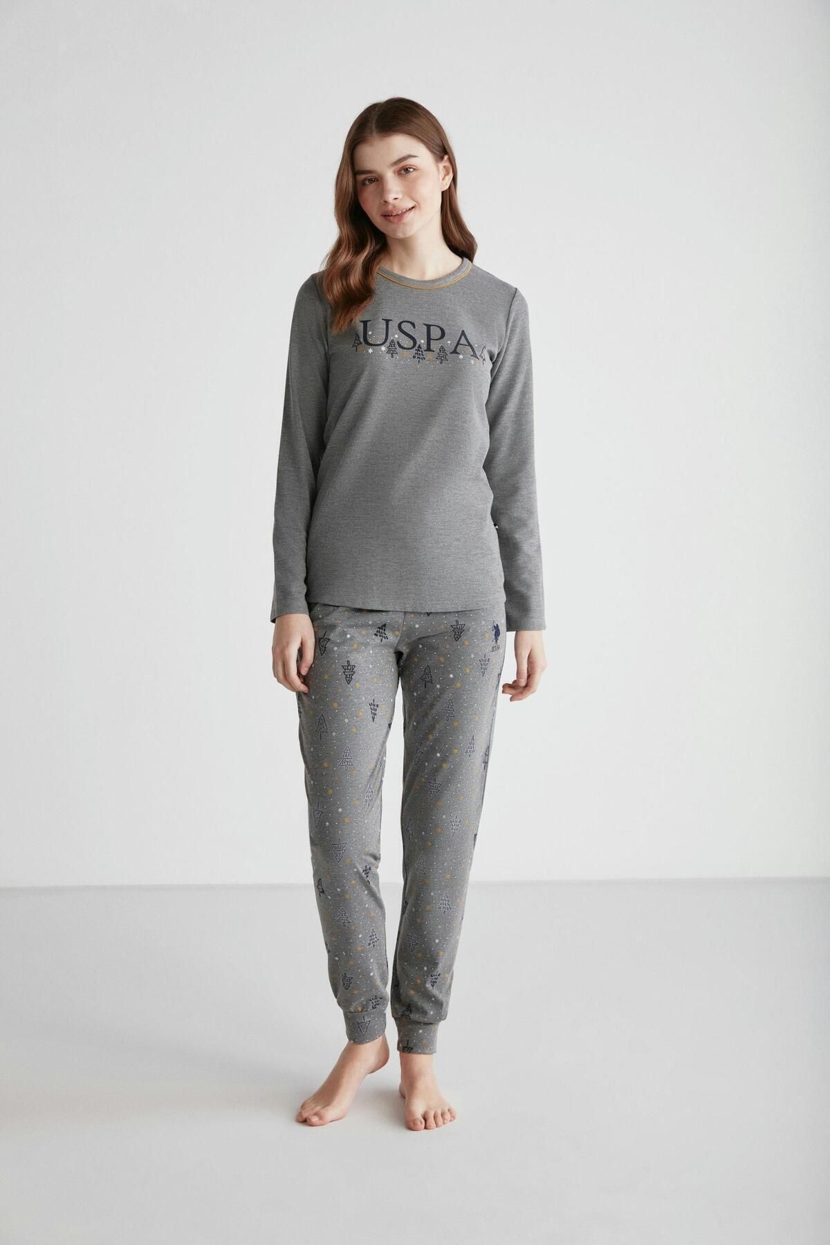 U.S. Polo Assn. Women s Cotton Anthracite Narrow Leg Round Collar