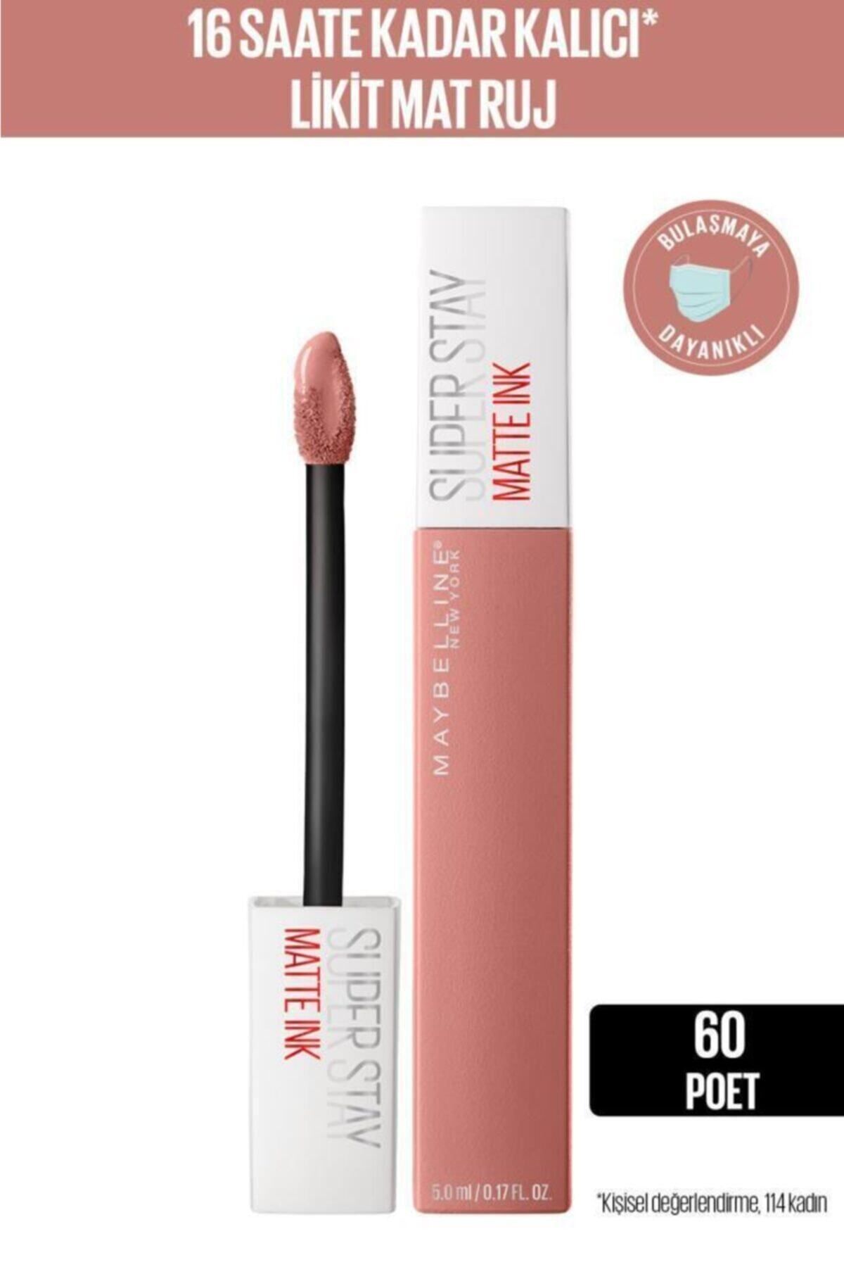 Super Stay Matte Ink Unnude Likit Mat Ruj - 60 Poet - Nude