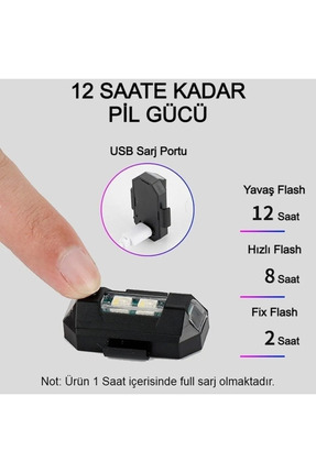 2 ADET 7 Renk 30 MOD Araba Bisiklet Motosiklet ÇAKAR LED Image 3