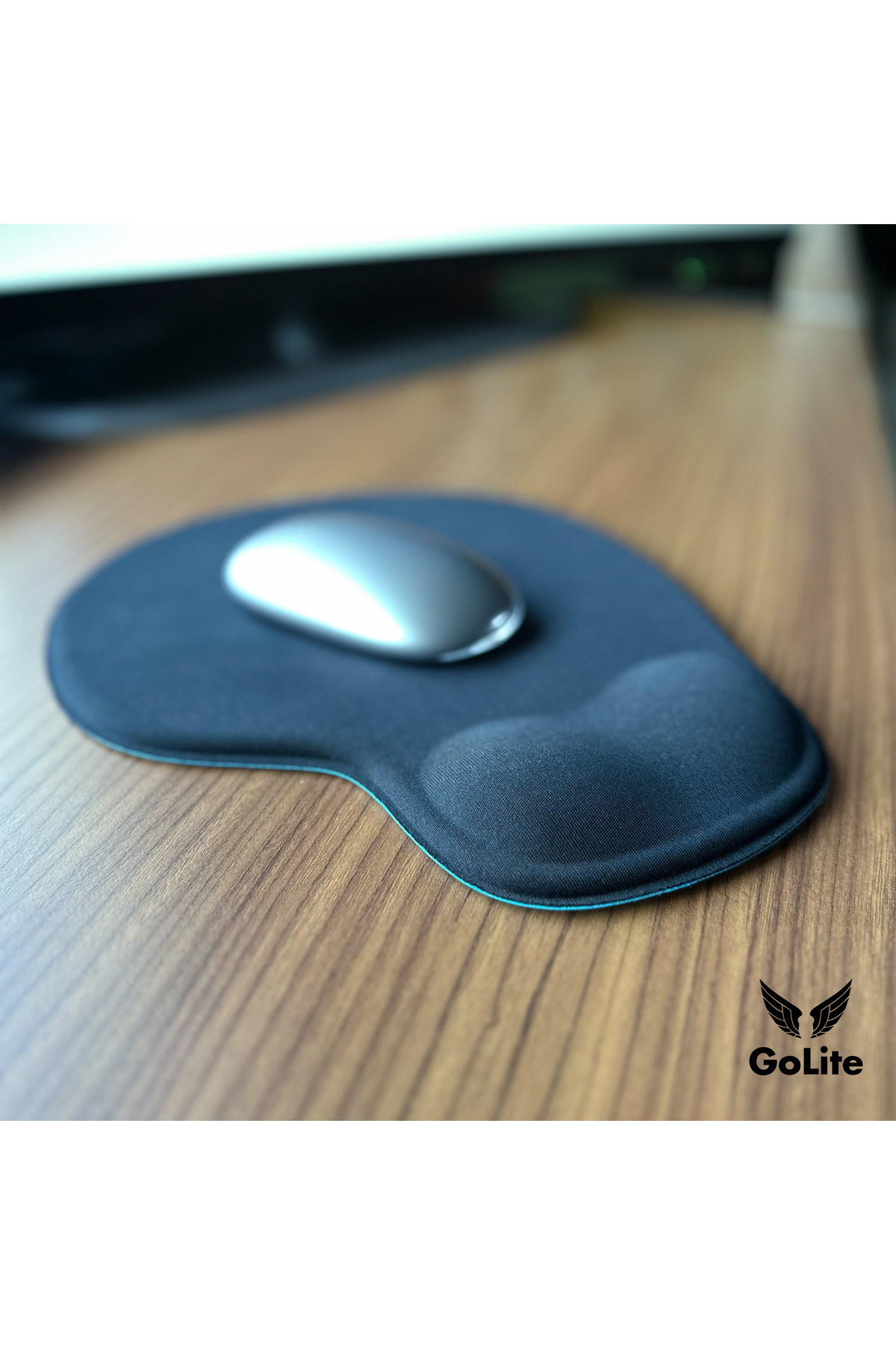 موس پد نرم با پشتیبانی از مچ پایه ارگونومیک بدون لغزش پد ماوس مشکی پد ماوس راحت