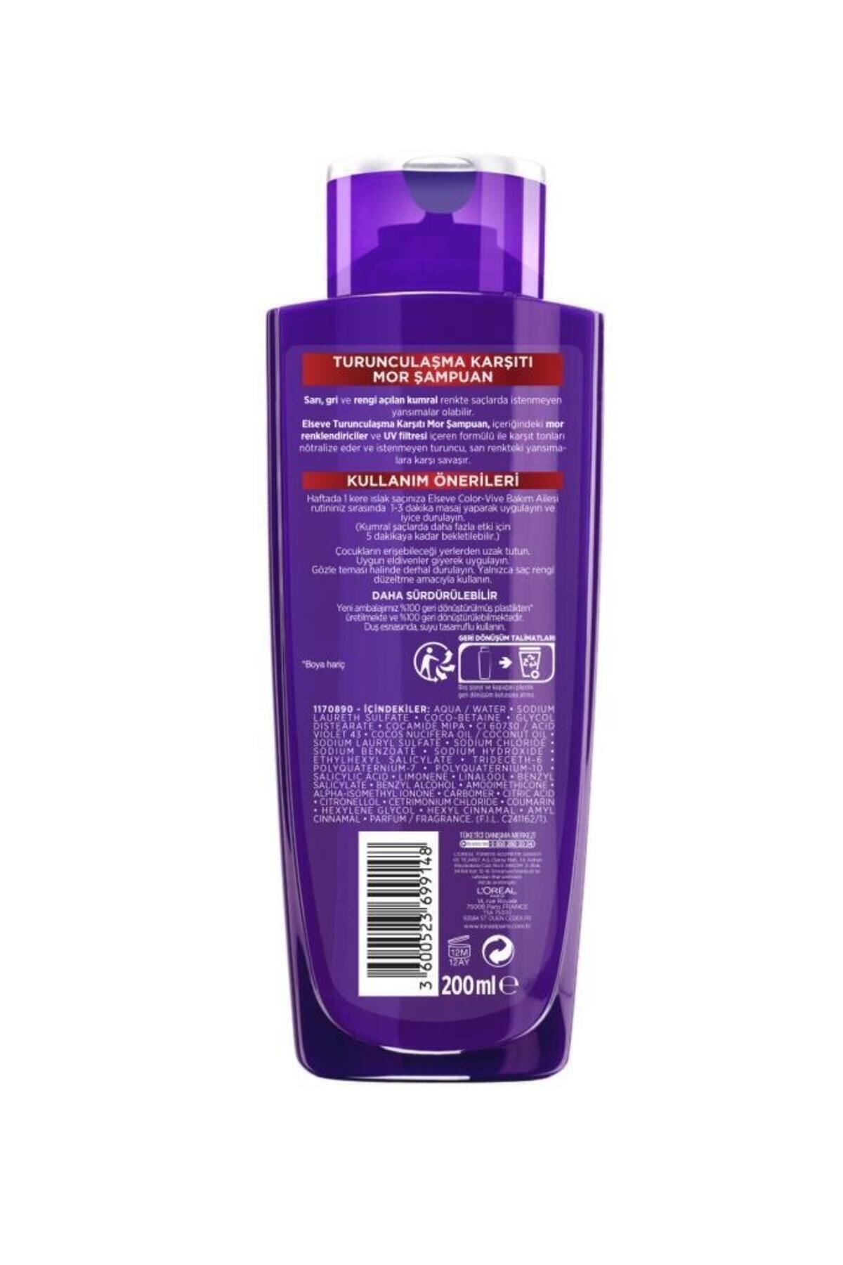 Turunculaşma Karşıtı Mor Şampuan 200 ml