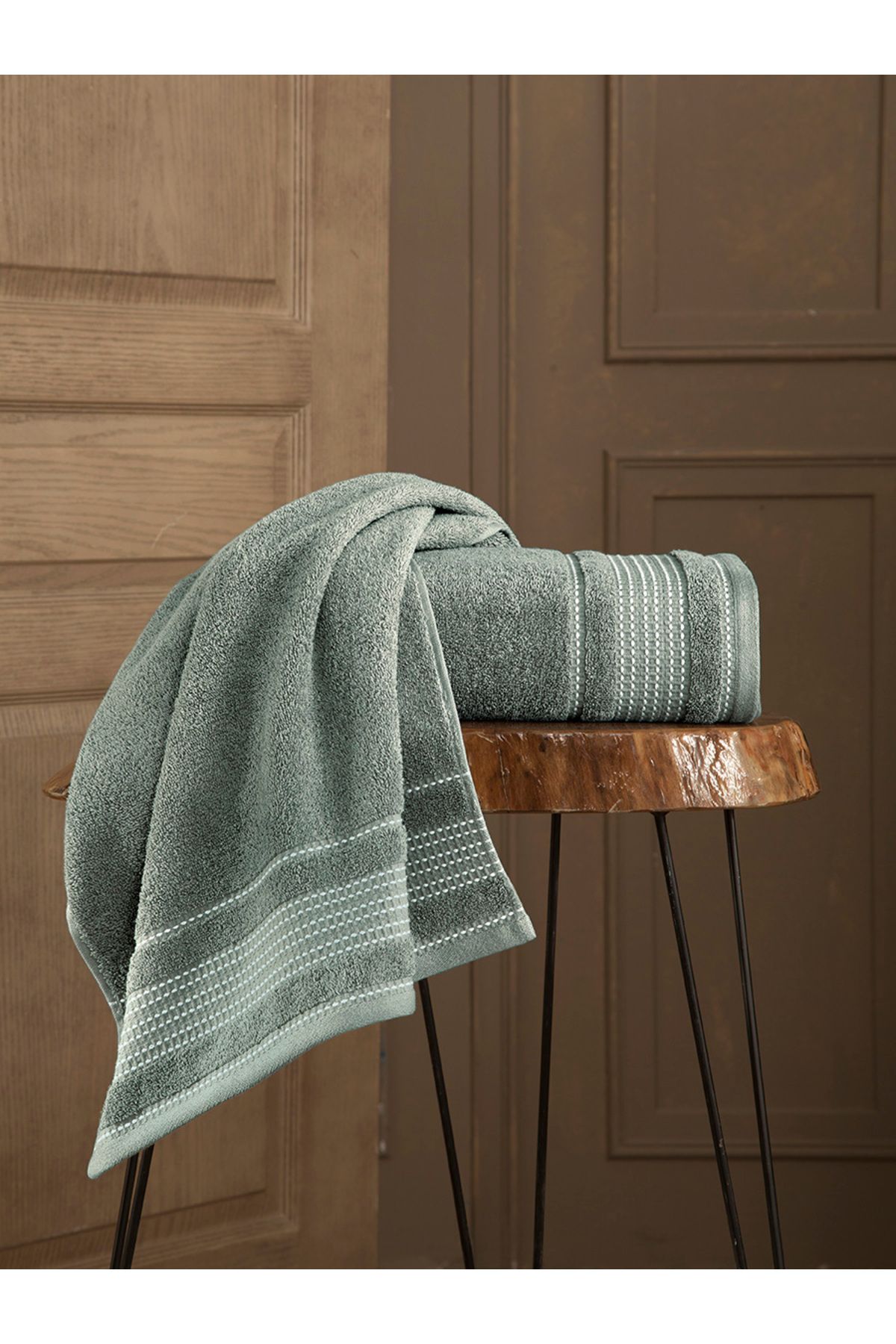 Khaki green towels sales