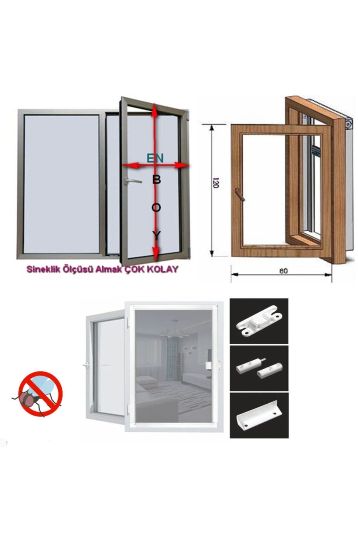 feme menteseli sineklik pencere sinekligi 0 50cm 66 135cm araligi fiyati yorumlari trendyol