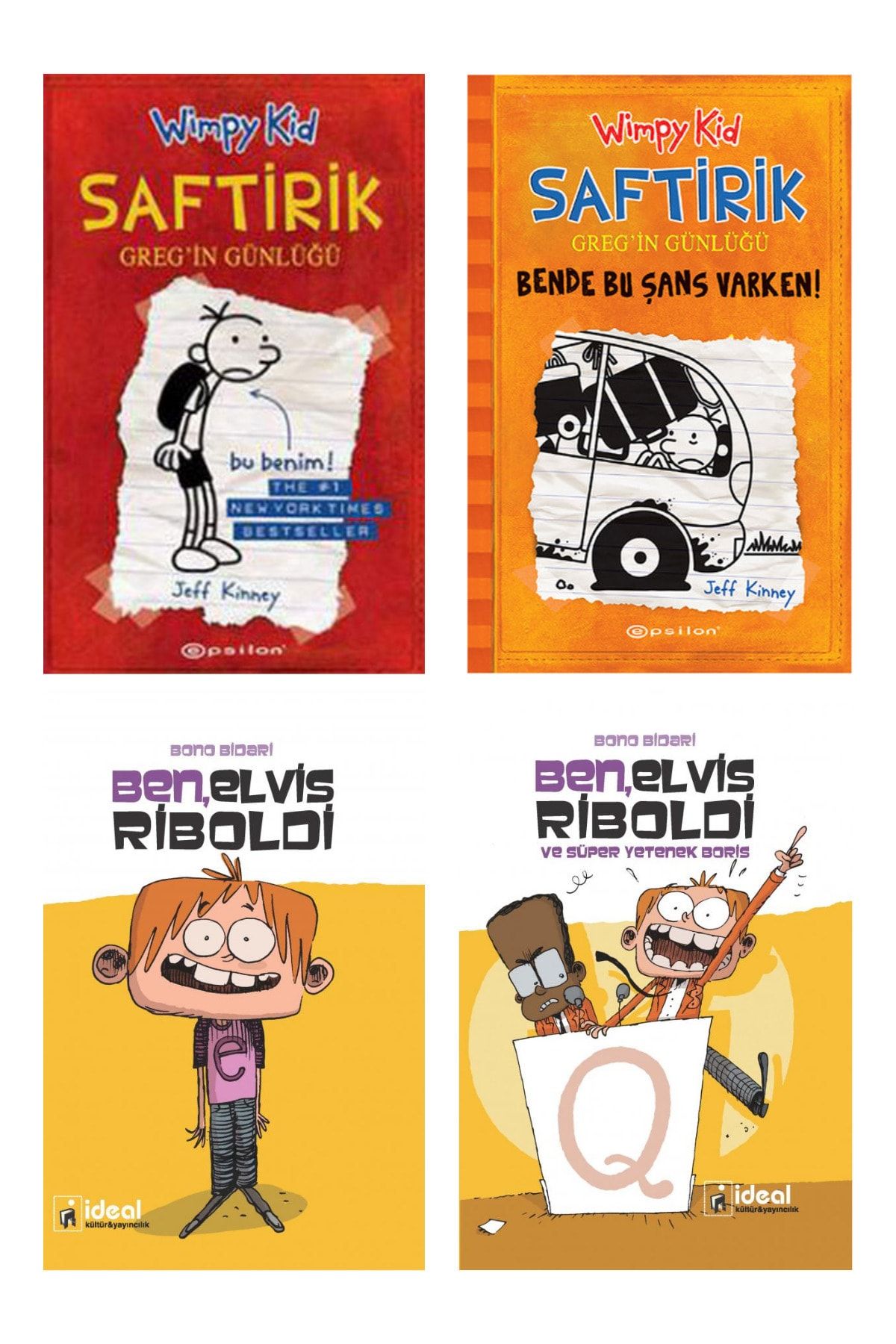 epsilon yayinevi cocuklar icin eglenceli kitap serisi 4 lu set saftirik greg in gunlugu 1 9 ben elvis riboldi 1 4 fiyati yorumlari trendyol