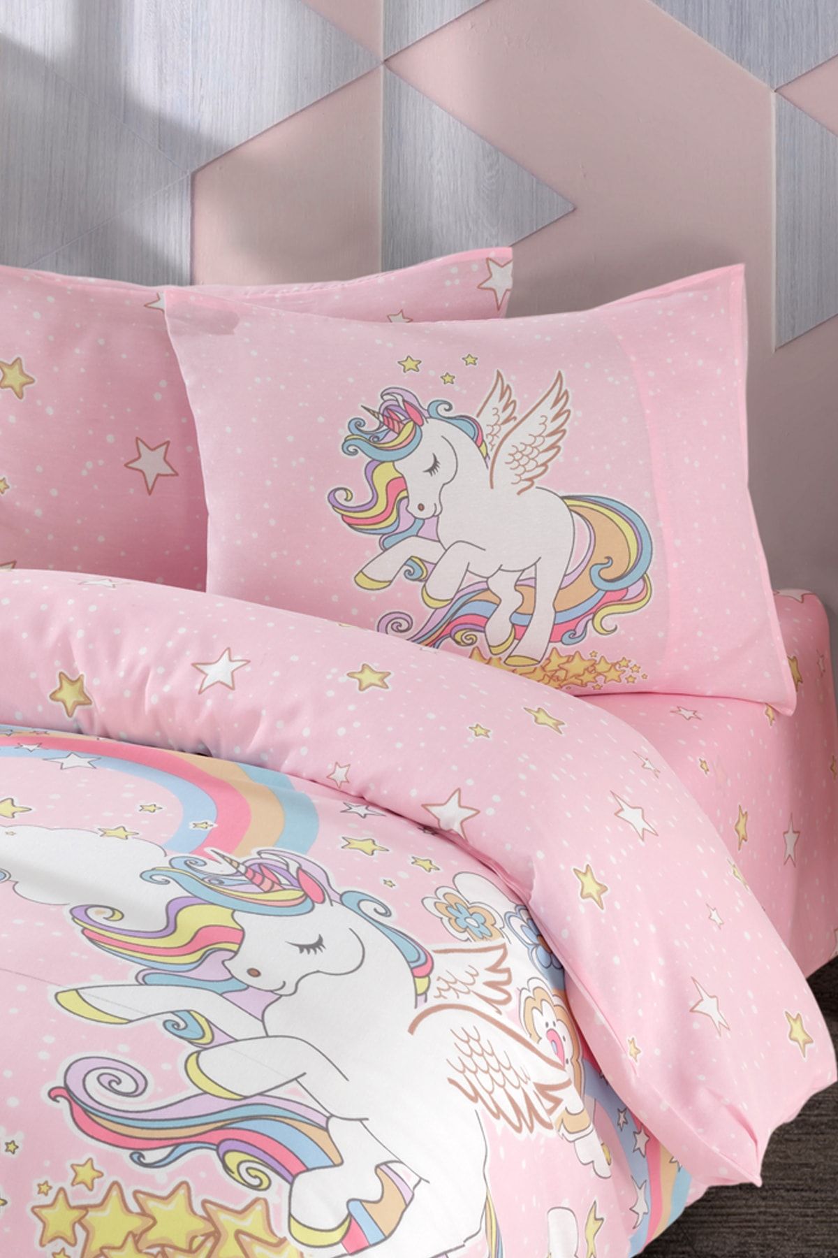 ladymoda unicorn pembe tek kisilik pike fiyati yorumlari trendyol