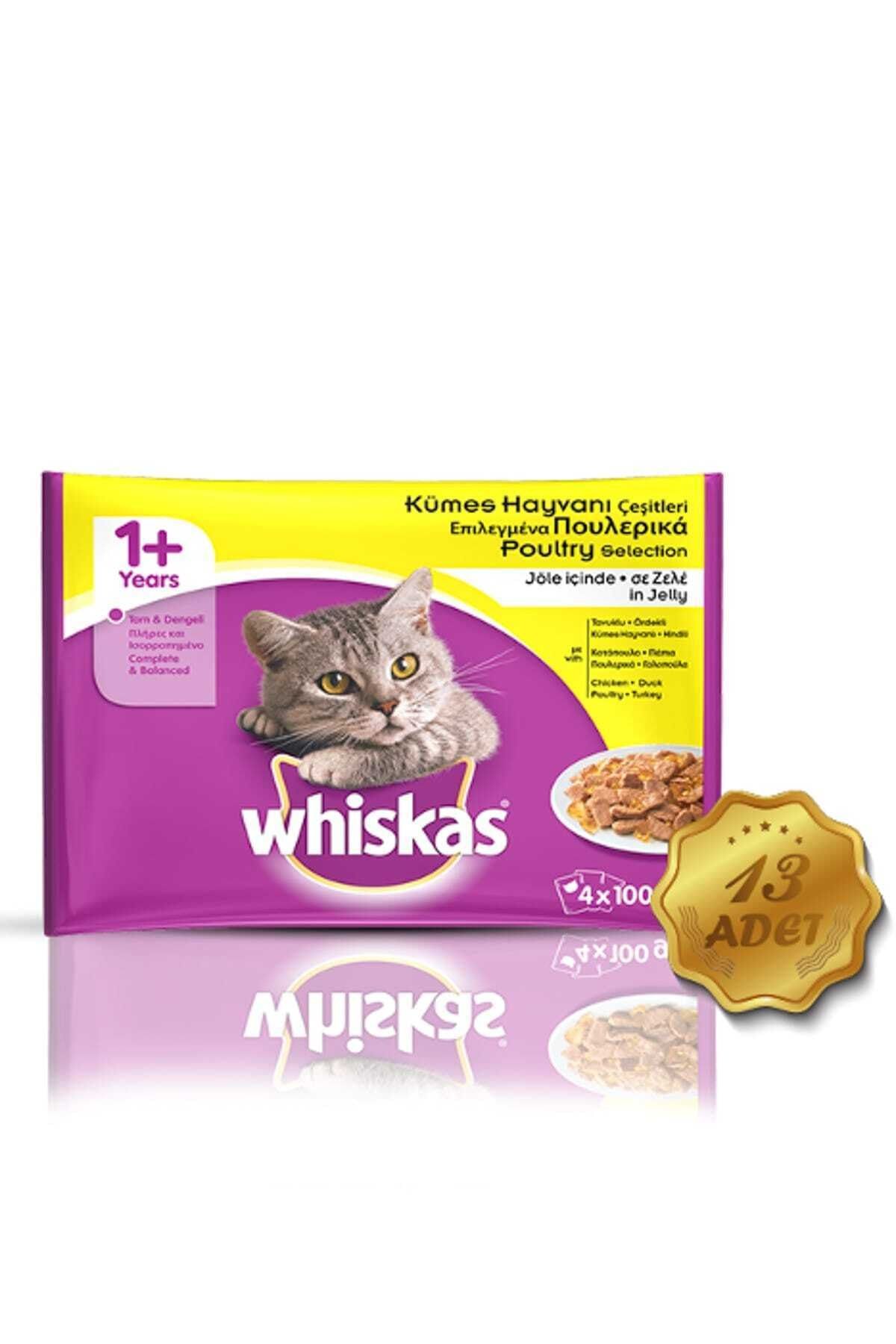 whiskas pouch kumes hayvani cesitleri kedi konserve 4x100gr 13 paket fiyati yorumlari trendyol
