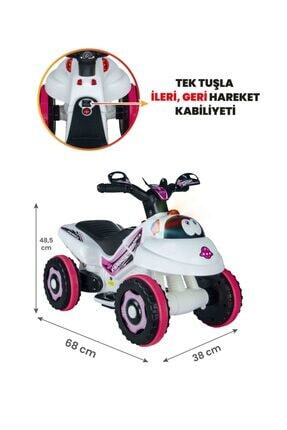 Müzikli Ve Led Işıklı Karınca Akülü Atv 6v-beyaz Prenses Image 0
