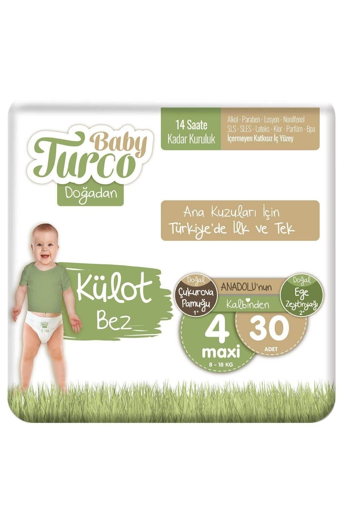 Baby Turco Doğadan Külot Bez 4 Numara Maxi 30 Adet