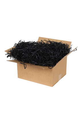 50 gr Siyah Zikzak Pelur Kağıt Süs Dolgu Malzemesi Black Paper Image 0