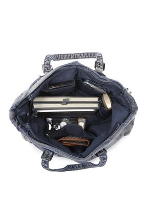 Denim Kot Kumaşı Omuz Kadın Çantası Barcelona 3216 Image 2