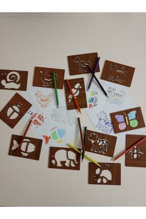 Hayvanlar Resim Çizim Şablonu, Eğitici Materyaller, Montessori Oyuncaklar Image 0