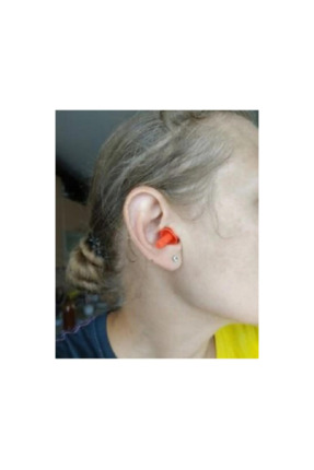 Turuncu Silikon Kulak Tıpası Ses Gürültü Yüzme Uyku Tıpa Şeffaf Kutusunda Su Geçirmez Tıkaç Image 3