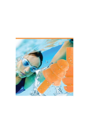 Turuncu Silikon Kulak Tıpası Ses Gürültü Yüzme Uyku Tıpa Şeffaf Kutusunda Su Geçirmez Tıkaç Image 5