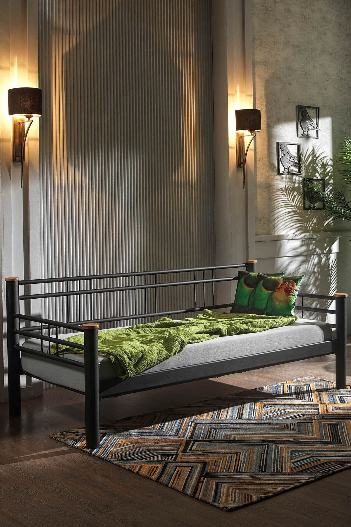 unimet kappis daybed tek kisilik metal karyola 90x200 siyah fiyati yorumlari trendyol