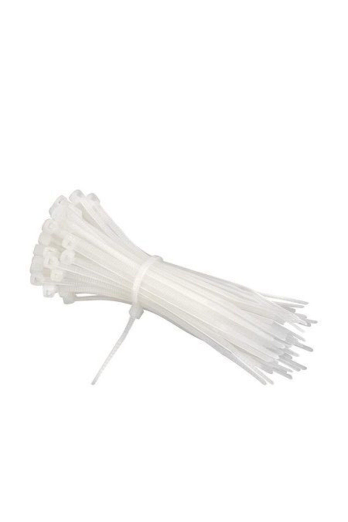 AKSUFEZ Plastik Beyaz Cırt Kelepçe 4.8 X 250 Mm 100 Lü Tnr-0246