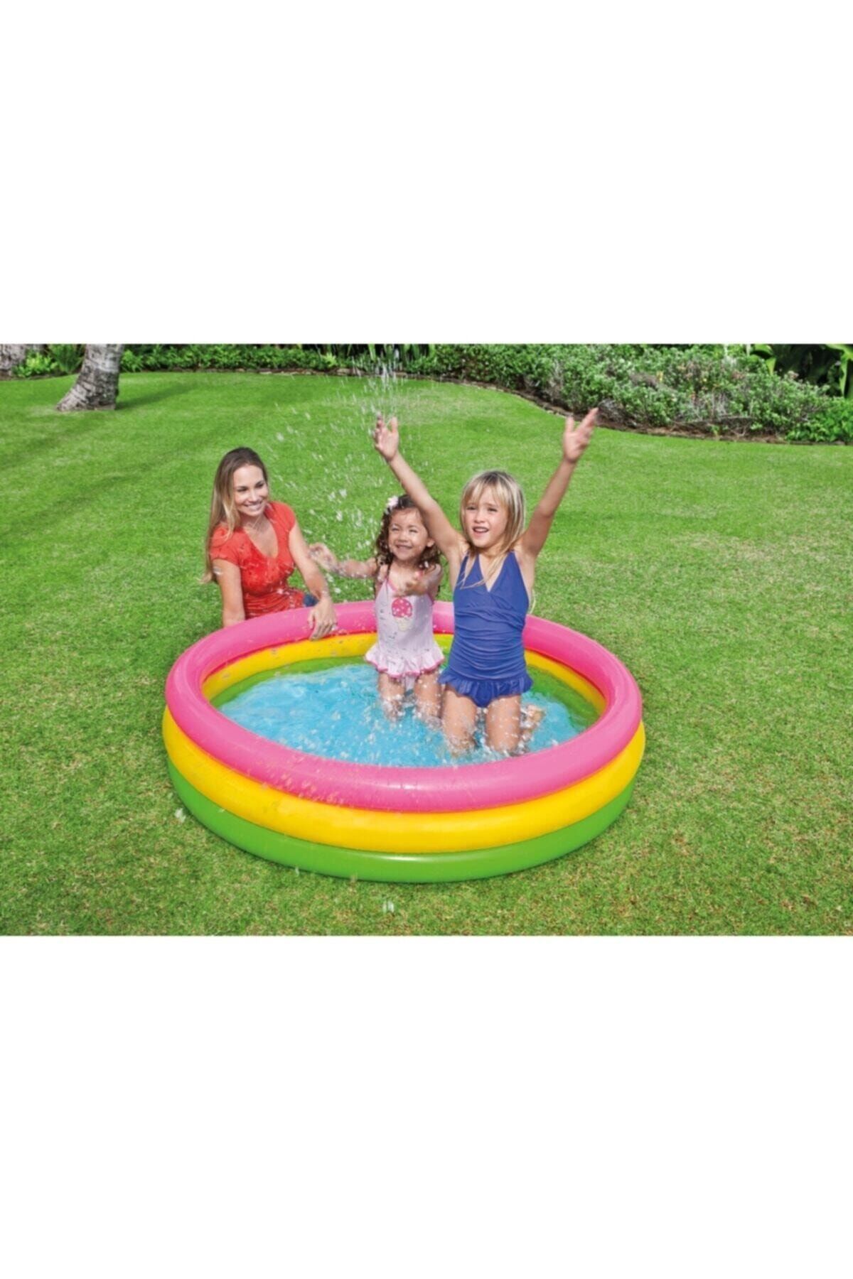 Intex 3 Boğumlu Renkli Çocuk Havuzu Büyük Boy 147x33 Cm