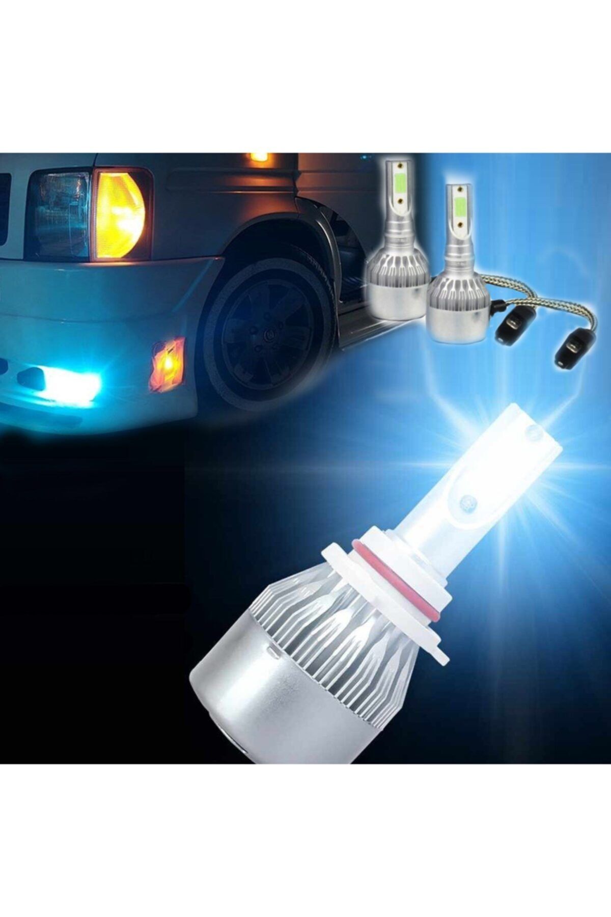 hunter h4 led xenon far ampul mavi ice blue far 4400lm 1500k fiyati yorumlari trendyol