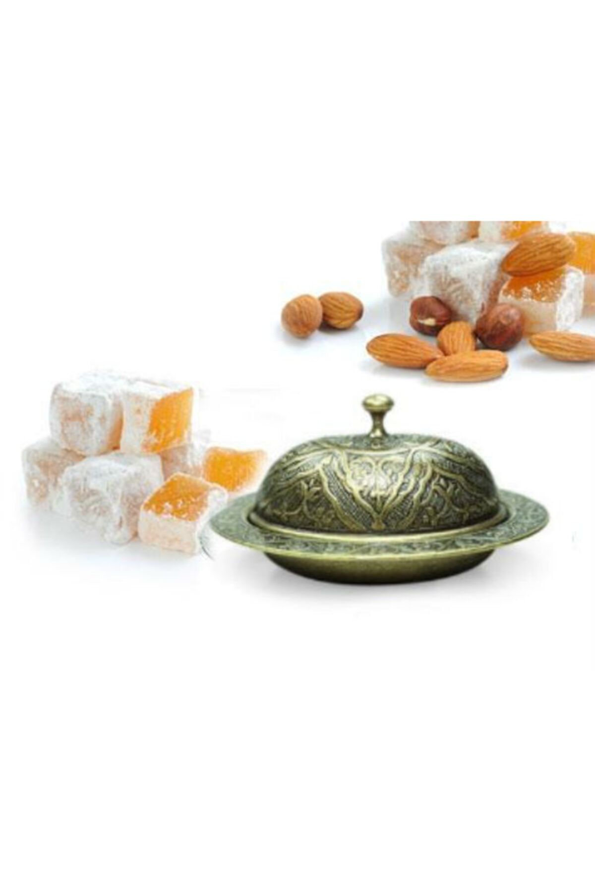 Kastore Osmanlı Motifli Lokumluk - Küçük Boy - Sarı