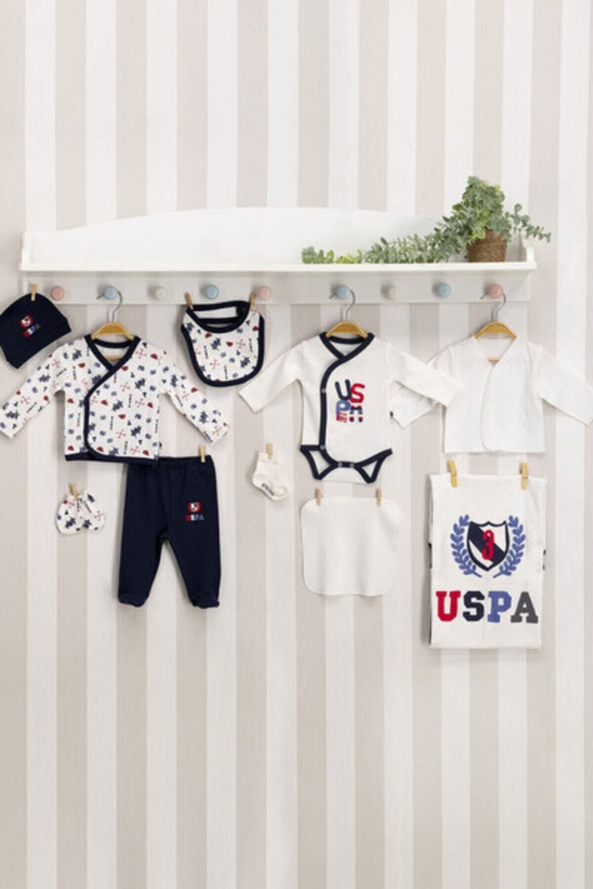 U.S. Polo Assn. Kids U.s Polo Assn. Bebek 10'lu Zıbın Takımı Yenidoğan Usb109