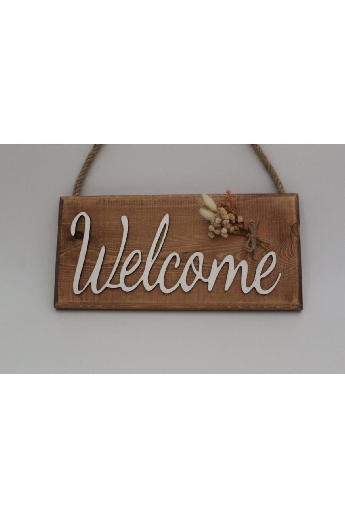 wood empire Ahşap Kapı Süsü Welcome Hoşgeldiniz