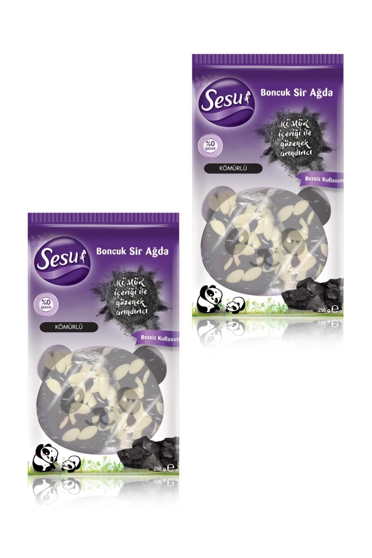 Sesu Kömürlü  Boncuk Sir Ağda 250 gr X 2 Adet