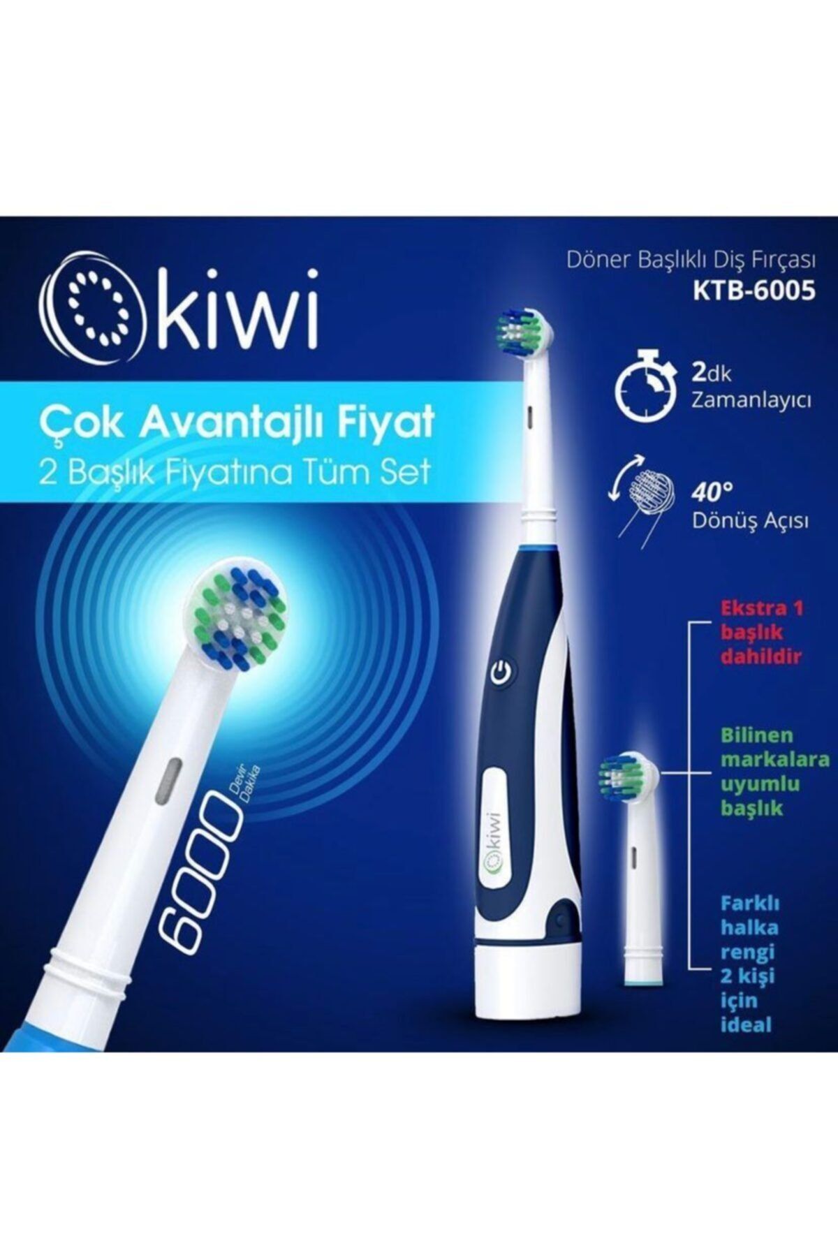 kiwi ktb6005 pilli donen baslikli dis fircasi fiyati yorumlari trendyol