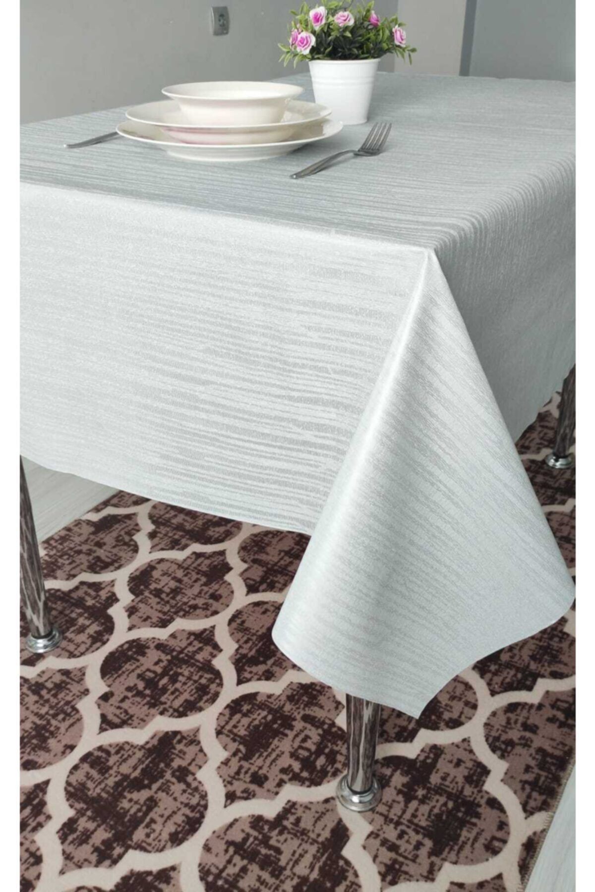 yesil home masa ortusu musamba pvc astarli gri 140 cm yuvarlak fiyati yorumlari trendyol