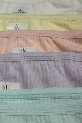 Dondeza 12'li Pamuklu Penye Kız Çocuk Bikini Külot Image 2