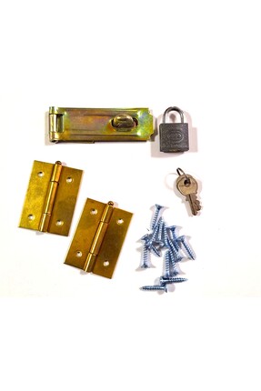 2Ad.Menteşe+1Ad.AsmaKilit+1Ad.Sandık Askısı+13Ad.Vida (Takım) Image 0