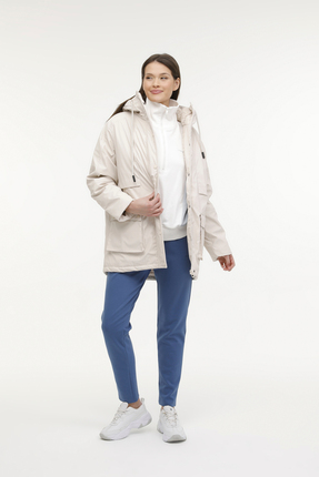 W-CT2050 ALICE COAT 2PR Bej Kadın Uzun Kaban Image 2