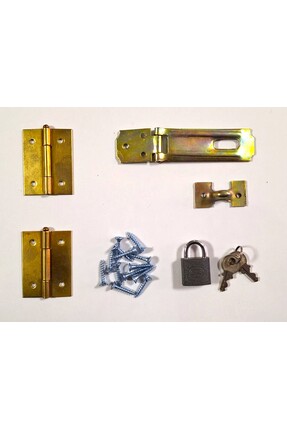 2Ad.Menteşe+1Ad.AsmaKilit+1Ad.Sandık Askısı+13Ad.Vida (Takım) Image 2