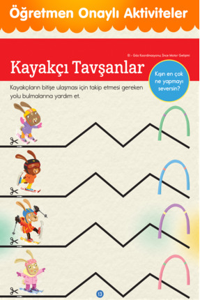 1. Seviye Kes, Yapıştır, Oyna Makas Etkinlikleri Image 7