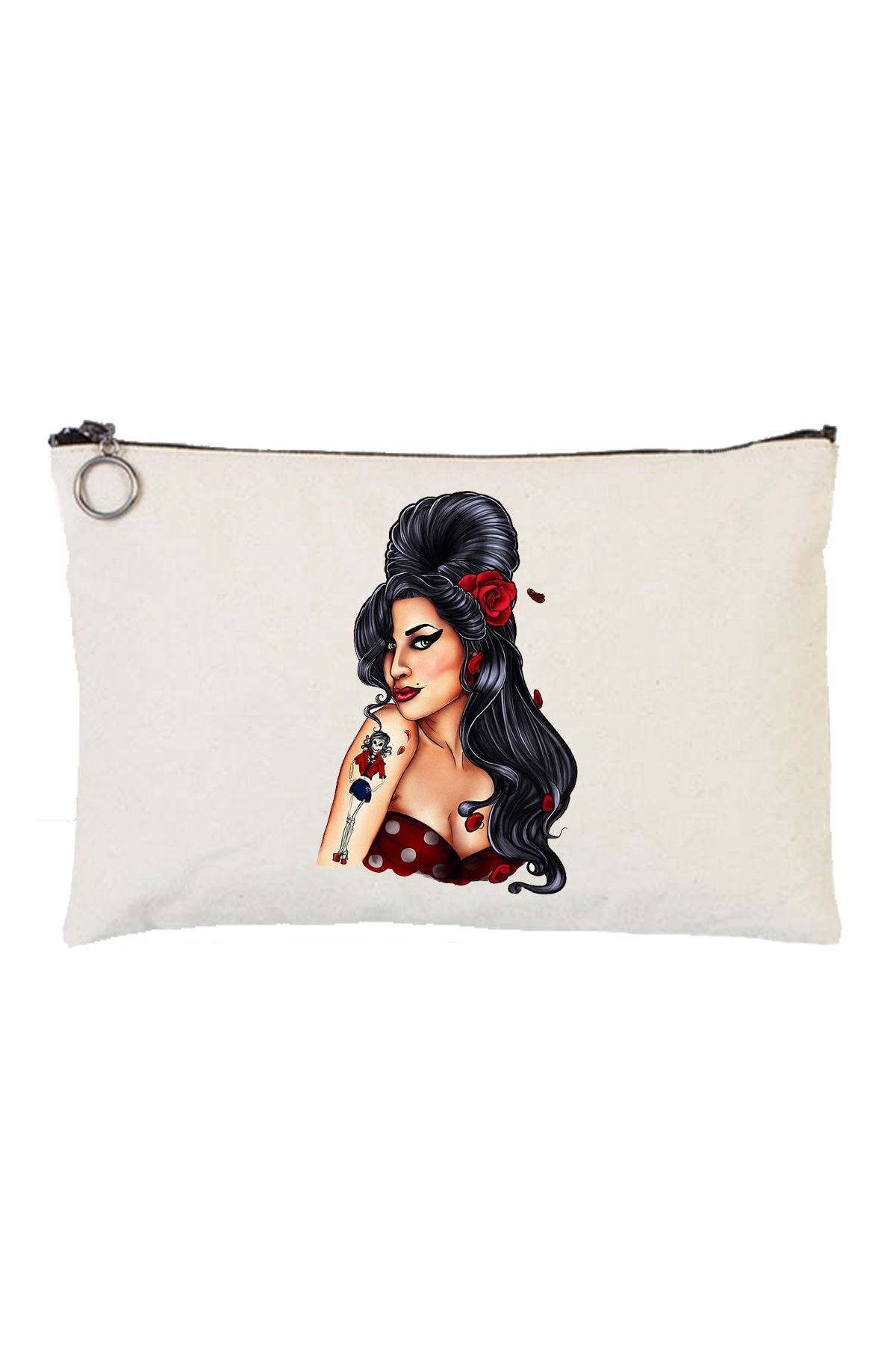 Art TShirt Amy Winehouse Astarlı Bez Tablet Ve Makyaj Çantası