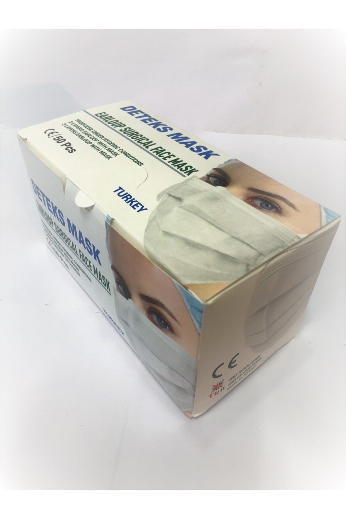 deteks maske 50 adetli kutu burun lastikli kokusuz ultrasonik 3 katli telli cerrahi maske fiyati yorumlari trendyol