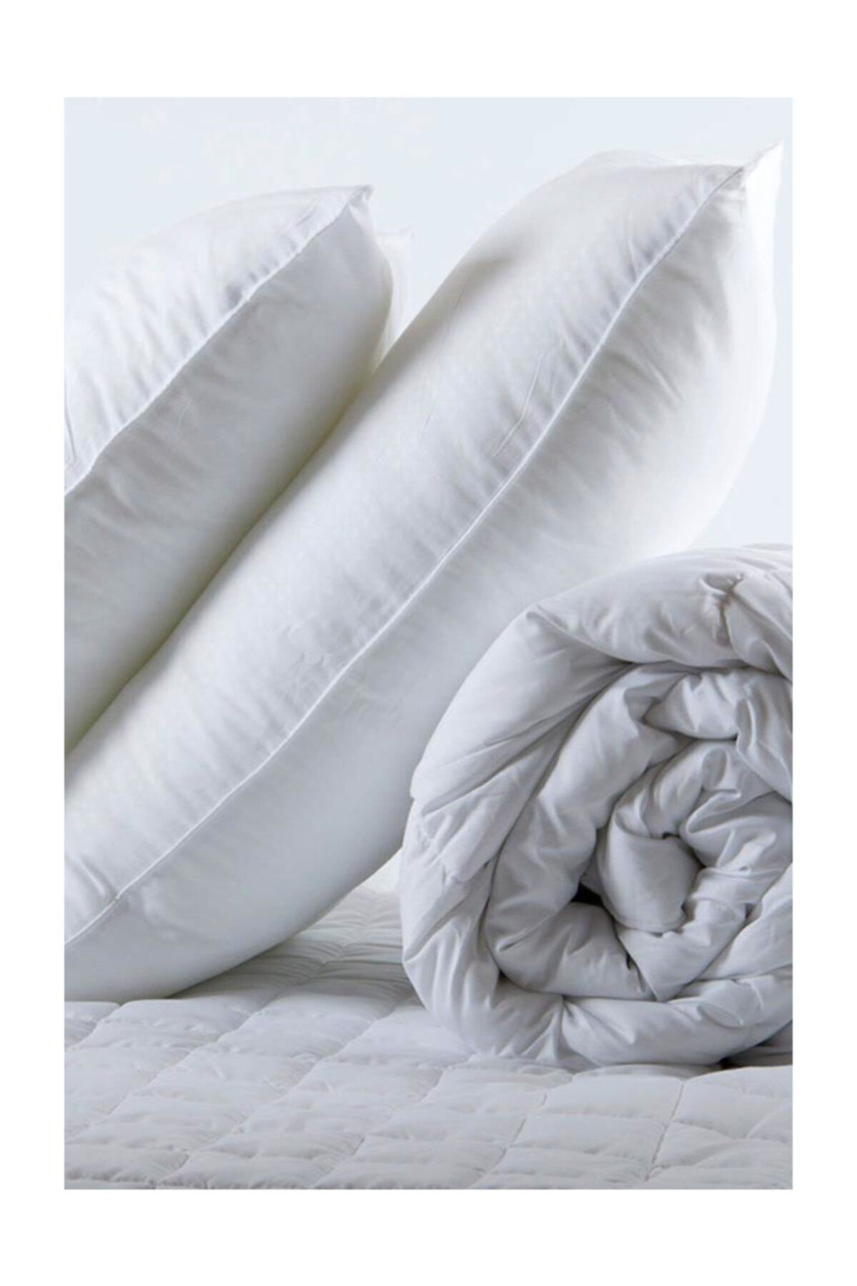 Osmanlı Home Concept Silikon Antibakteriyel Çift Kişilik Microfiber Yorgan 2 Adet Yastık Boncuk