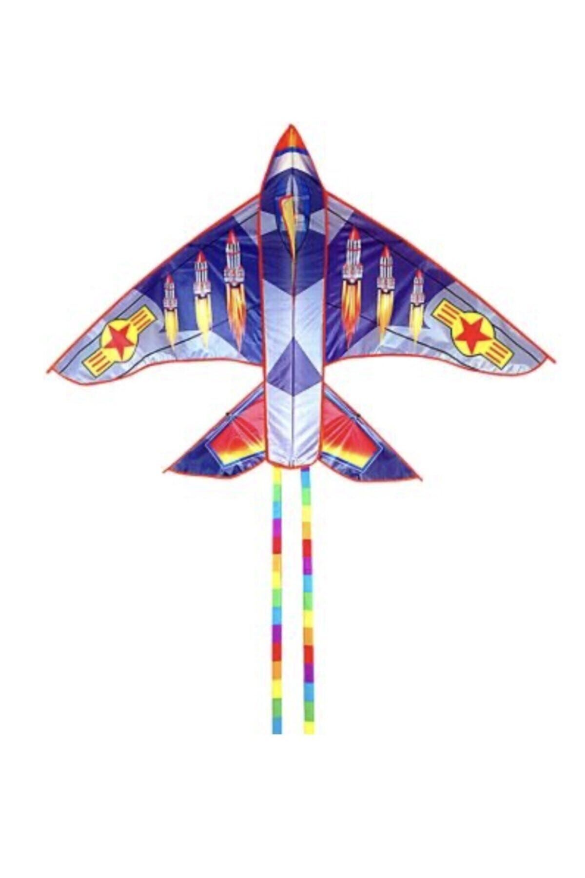 Makro Optik Uçak Uçurtma Büyük Boy Uçak Desenli Uçurtma 110x160 Cm