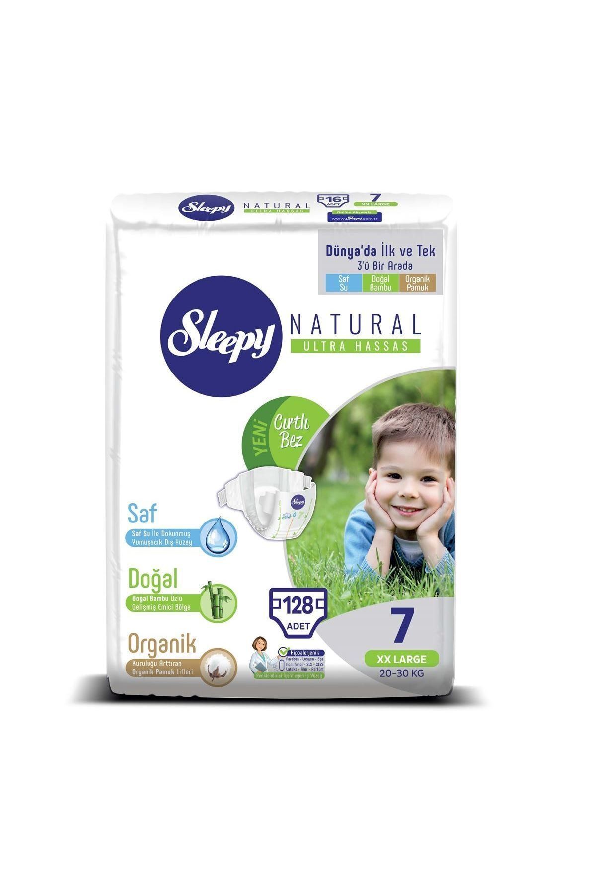 sleepy natural bebek bezi 7 numara xxlarge ultra firsat paketi 128 adet fiyati yorumlari trendyol