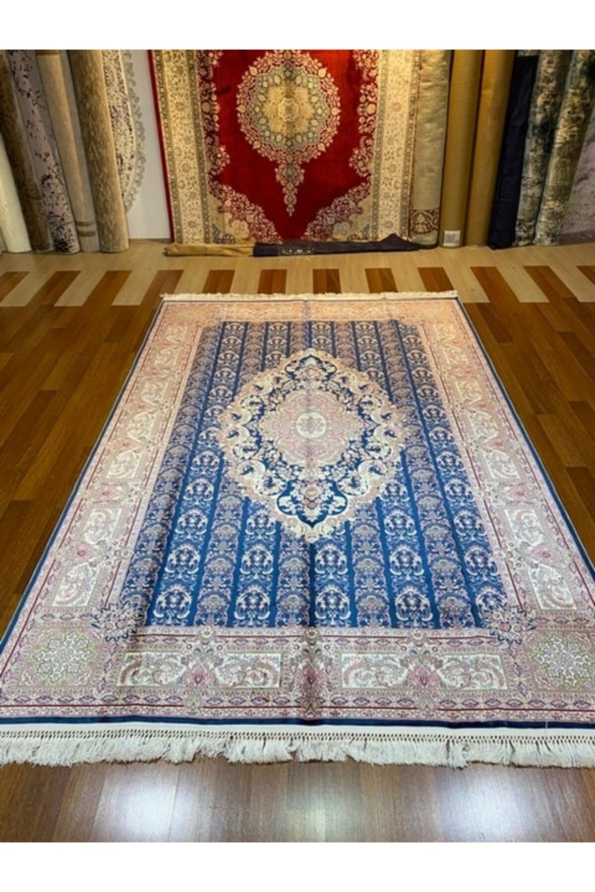 hali bambu ipek 100 dogal ipek klasik desen 6 m2 kampanyali fiyati yorumlari trendyol