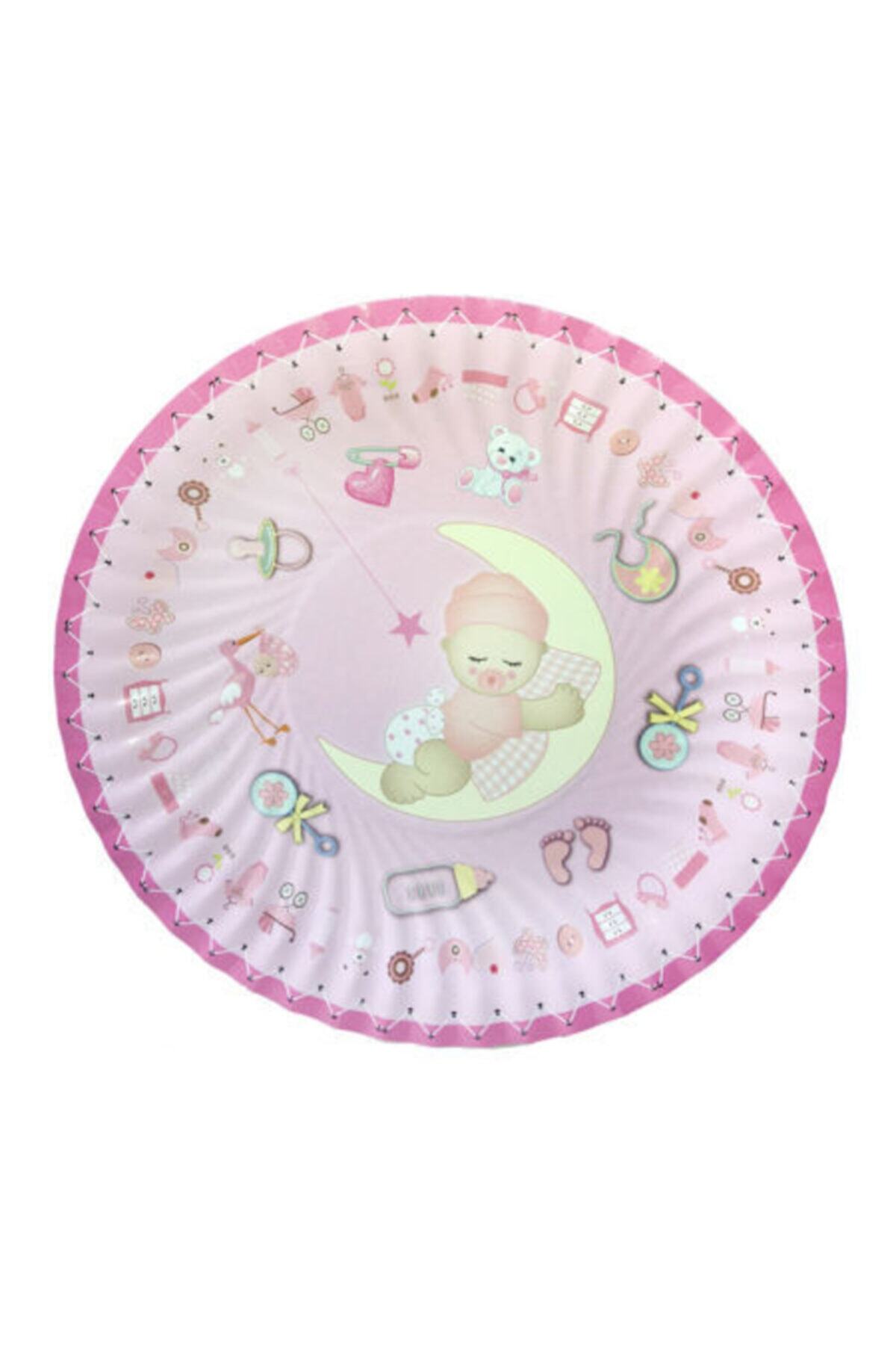 whiteavm Tabak Karton Aydedeli Pembe 19 cm Pk:8