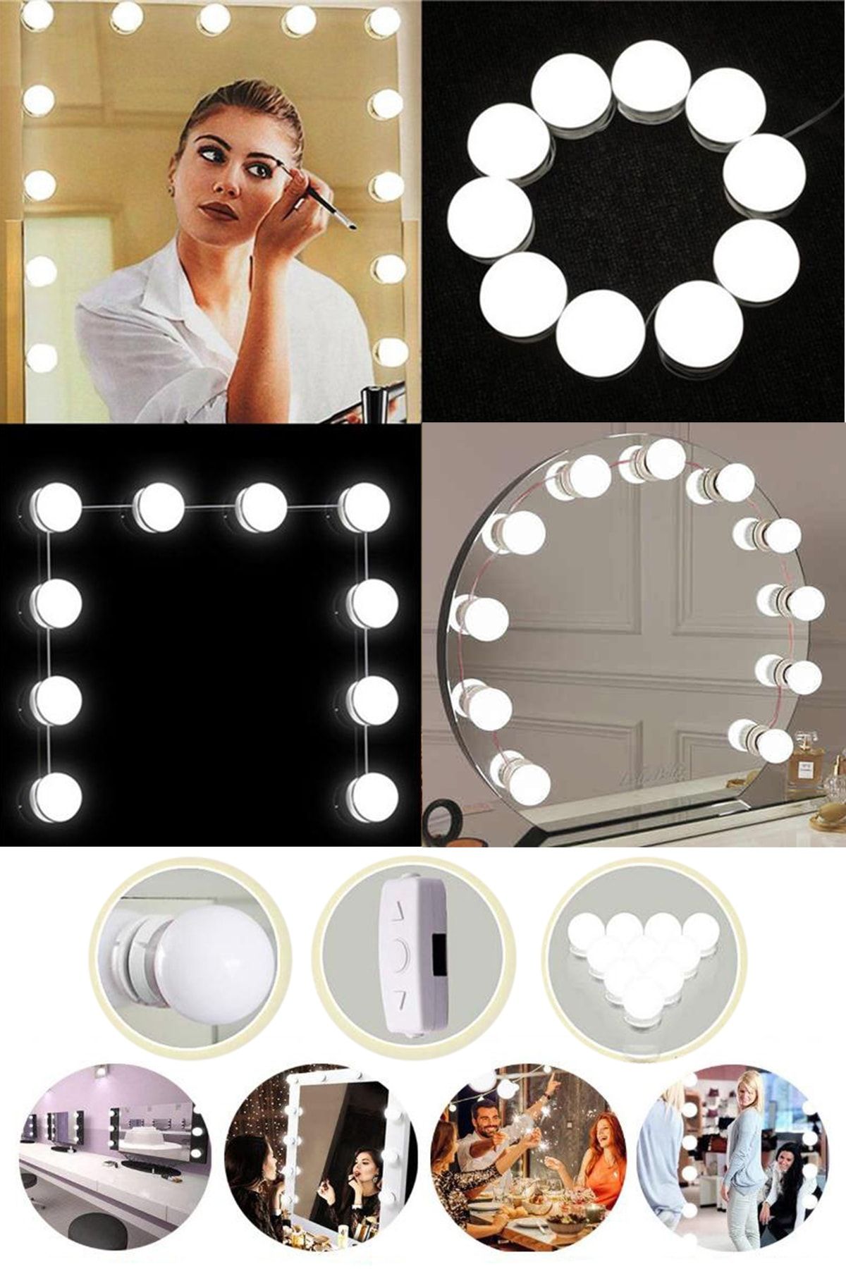 pembe karinca vanity cok amacli led ampullu makyaj aynasi fiyati yorumlari trendyol